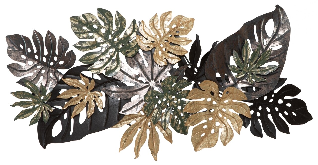 Decoratiune de perete 3D Antique Leaf, Mauro Ferretti, 133x67 cm, fier - imagine 7